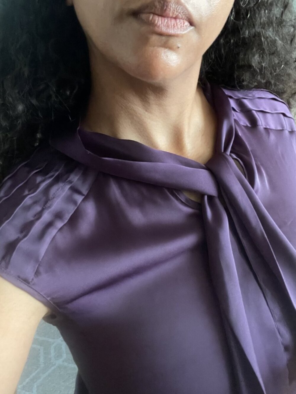 Royal Purple VTG 2000s Y2K Era Merona Satin Dress top - Women's M